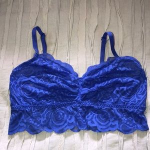 Blue lace bralette